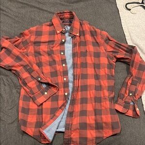 Polo by Ralph Lauren Red and Brown Casual Button Down Shirt